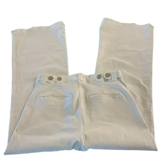 Mother Denim The Elbow Grease‎ Roller Sneak in Antique White Wide Leg size 31